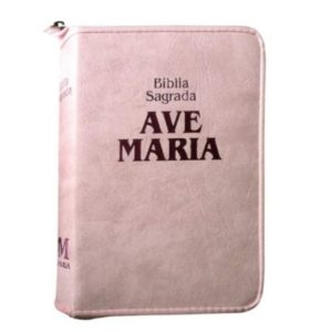 biblia Ave Maria ziper rosa